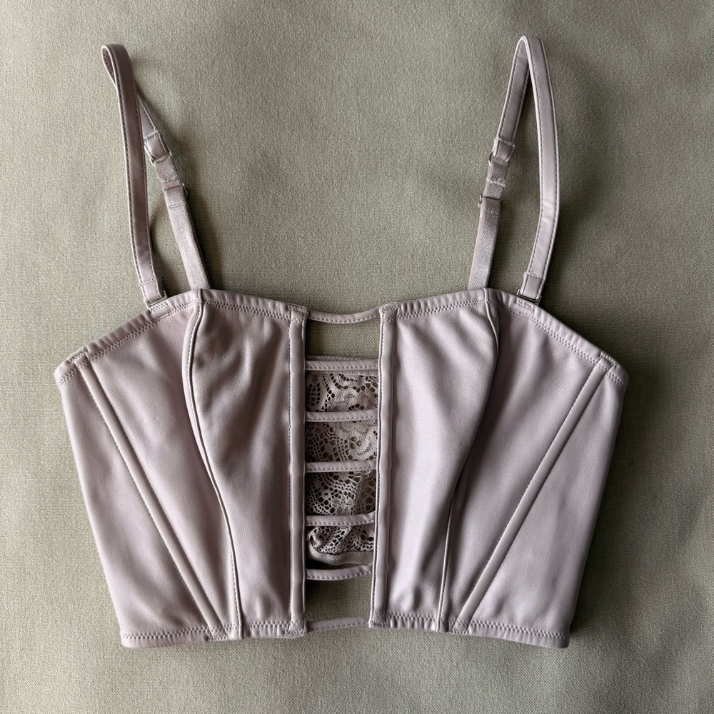 Victoria's Secret Faux Leather Crop Top